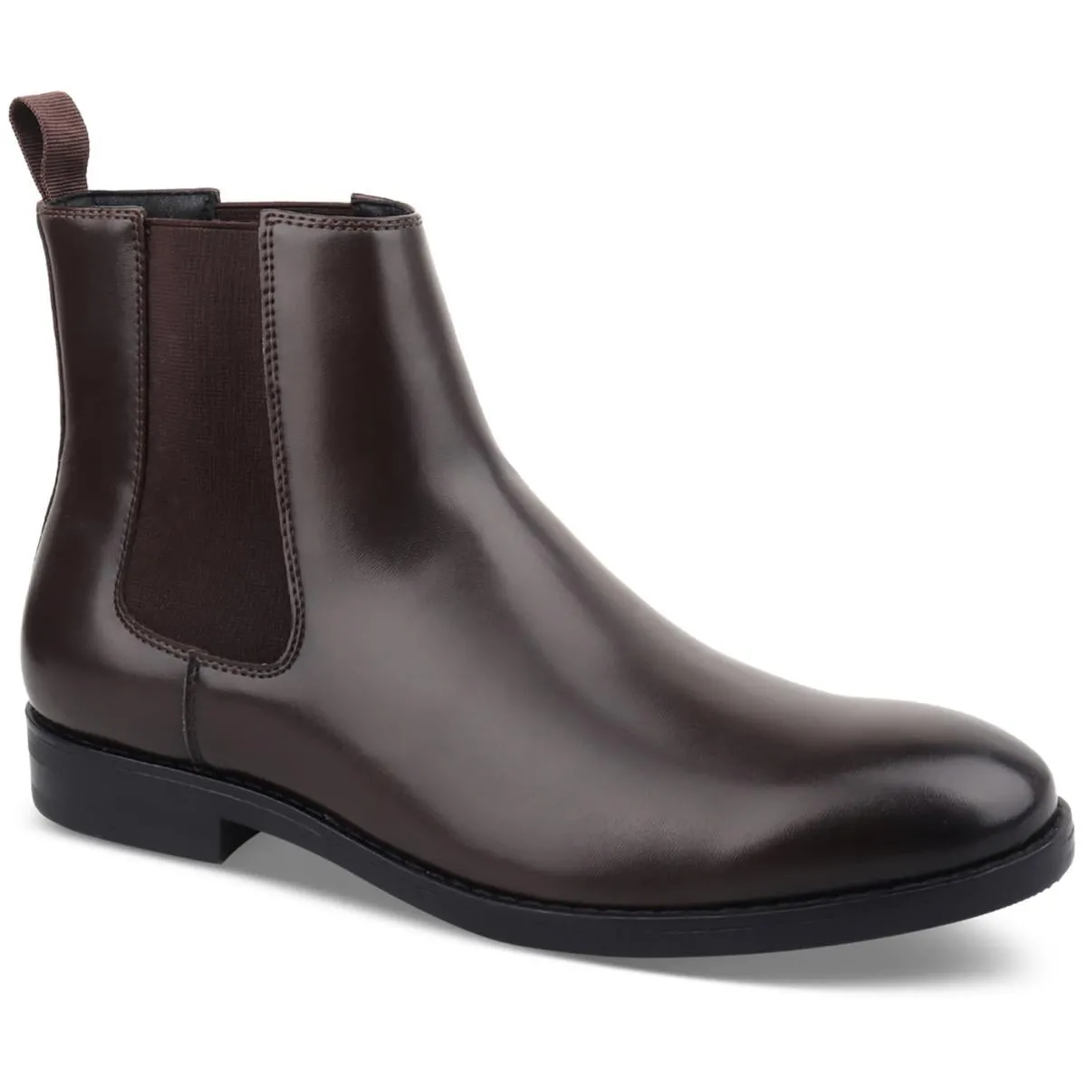 Alfani Mens Luka 2 Faux Leather Pull On Chelsea Boots