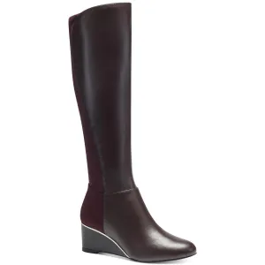 Alfani Womens Beverly  Leather Wedge Boots