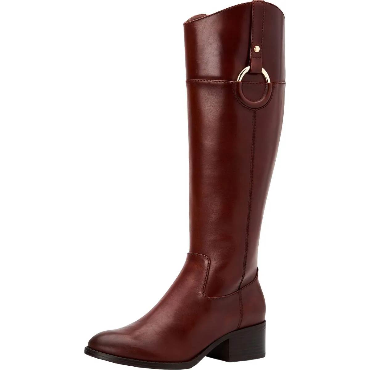 Alfani Womens Bexleyy Leather Knee-High Riding Boots