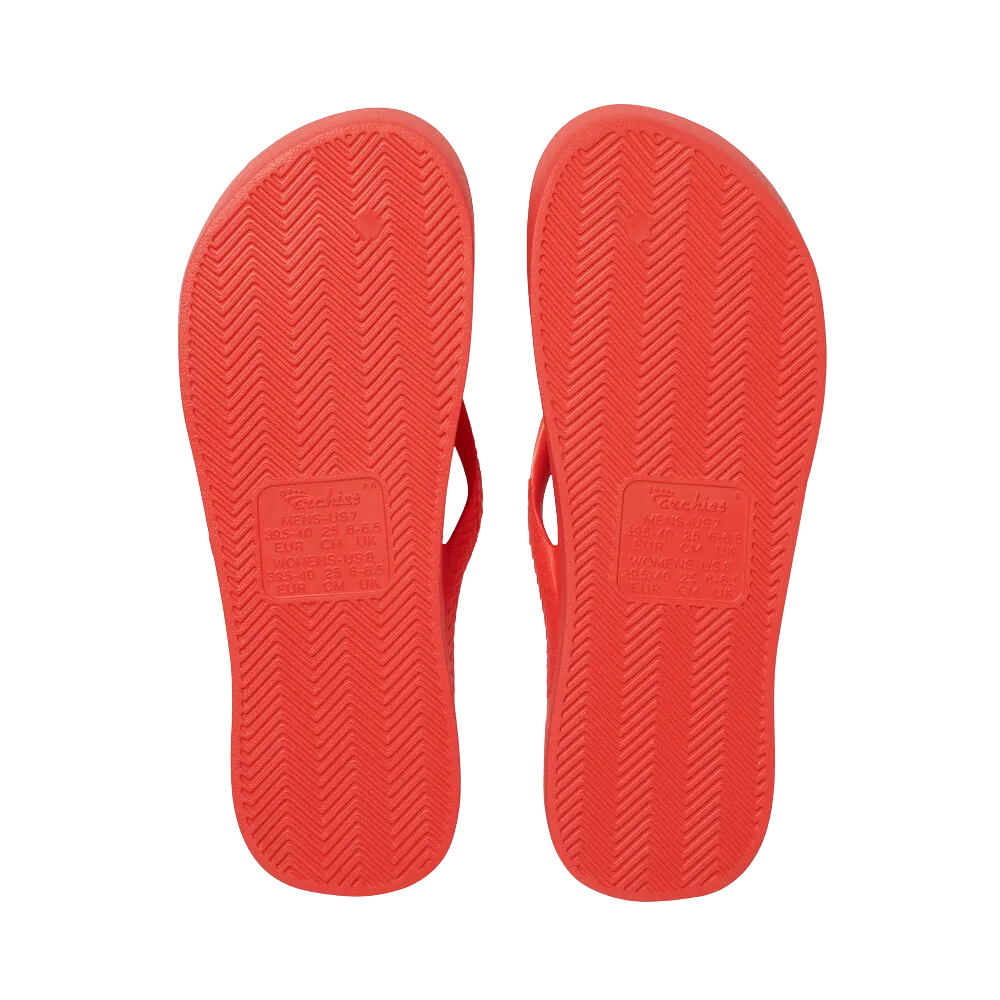 Archies Arch Support Flip Flops - Coral