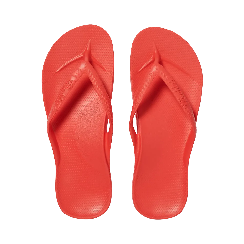 Archies Arch Support Flip Flops - Coral