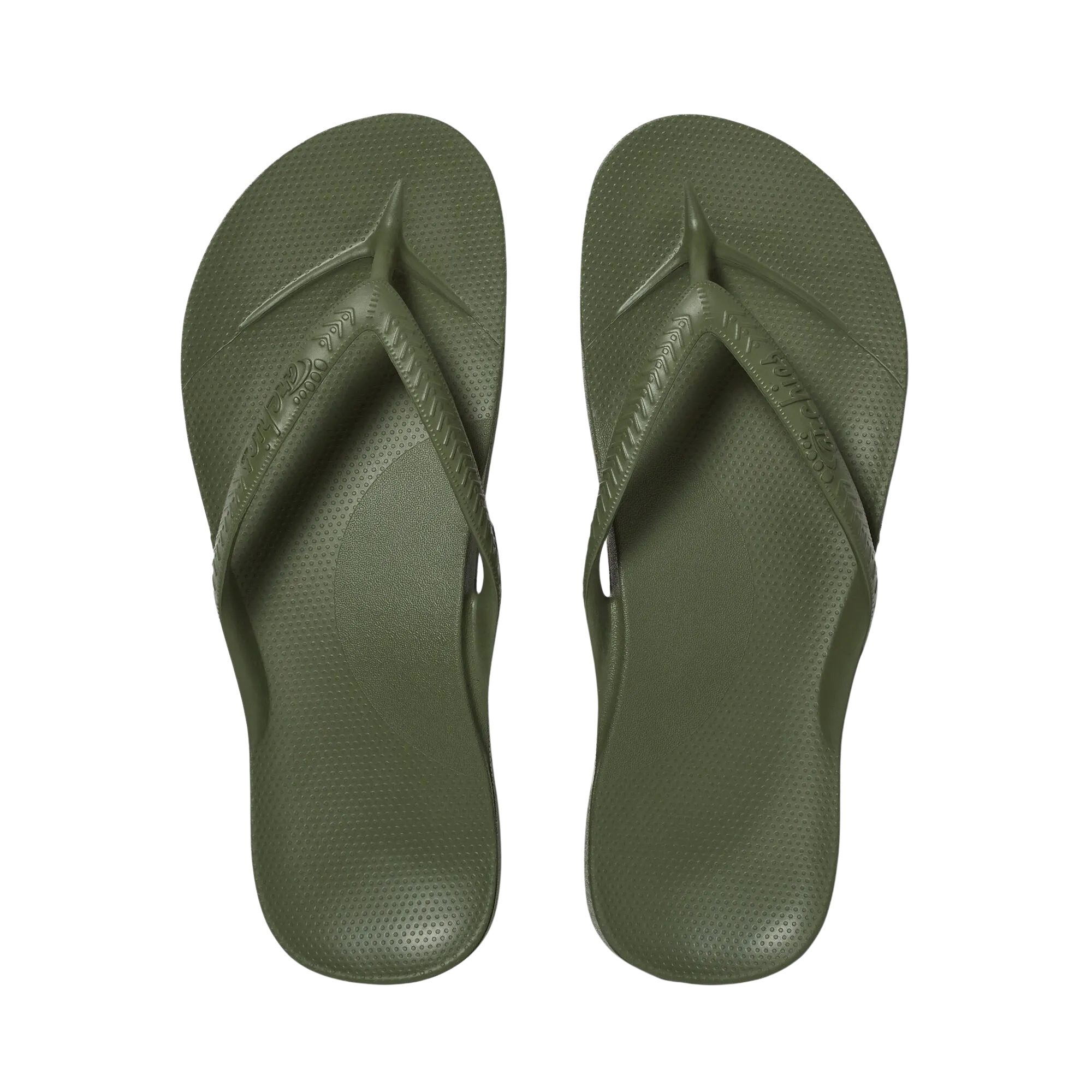 Archies Arch Support Flip Flops - Khaki