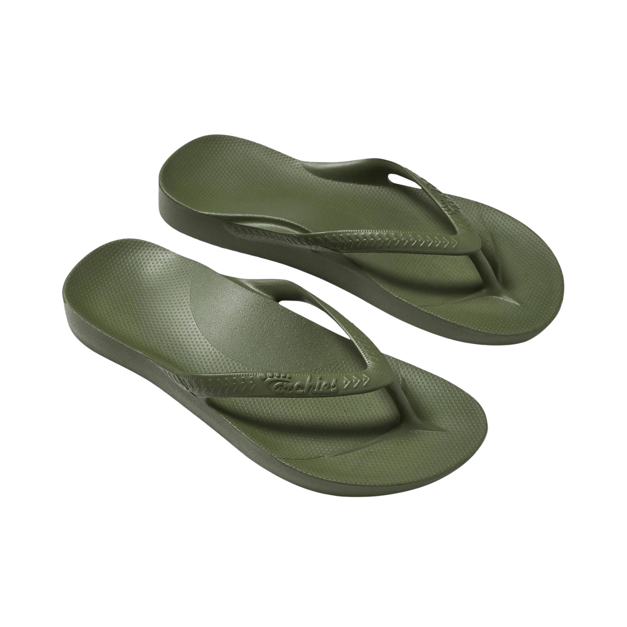 Archies Arch Support Flip Flops - Khaki