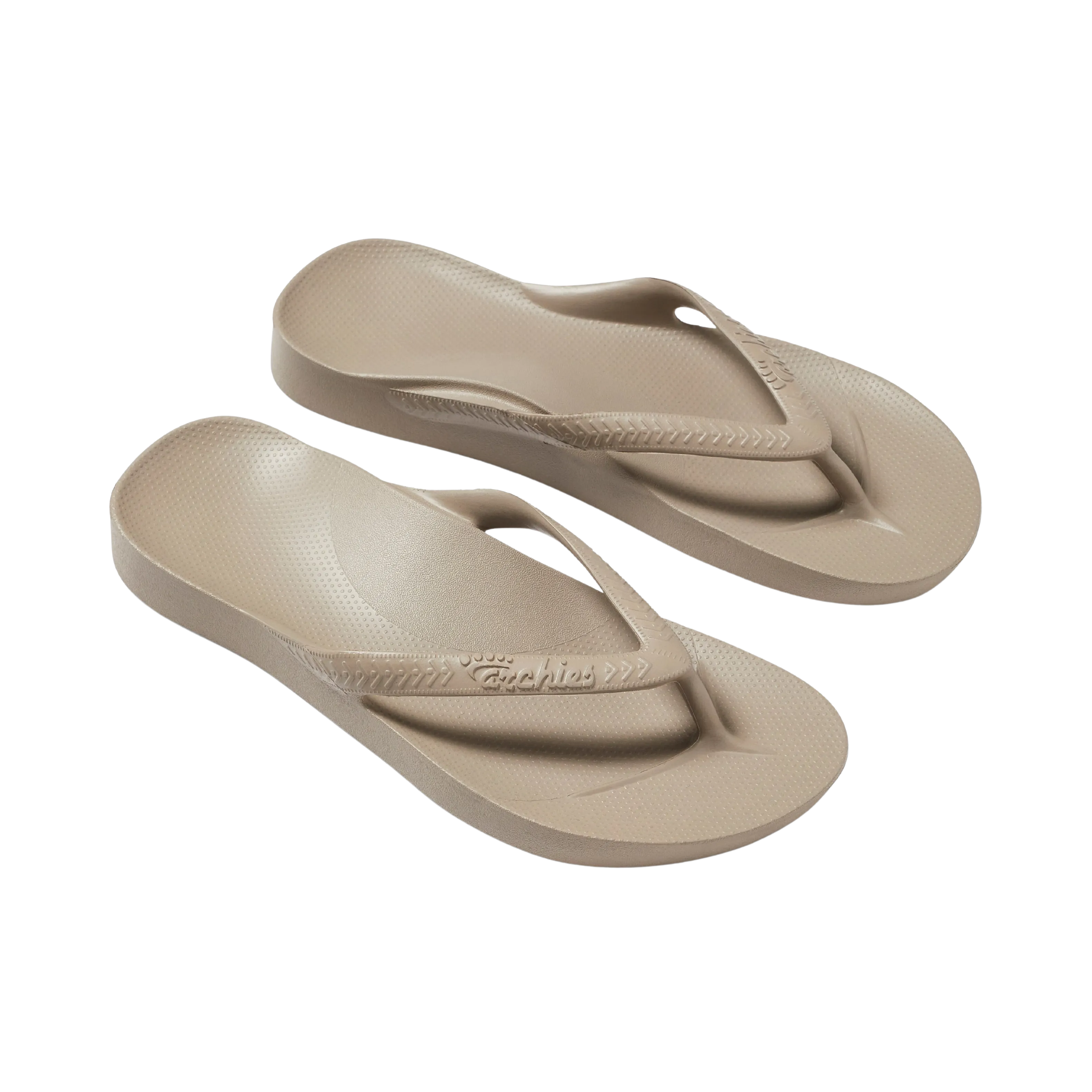 Archies Arch Support Flip Flops - Taupe