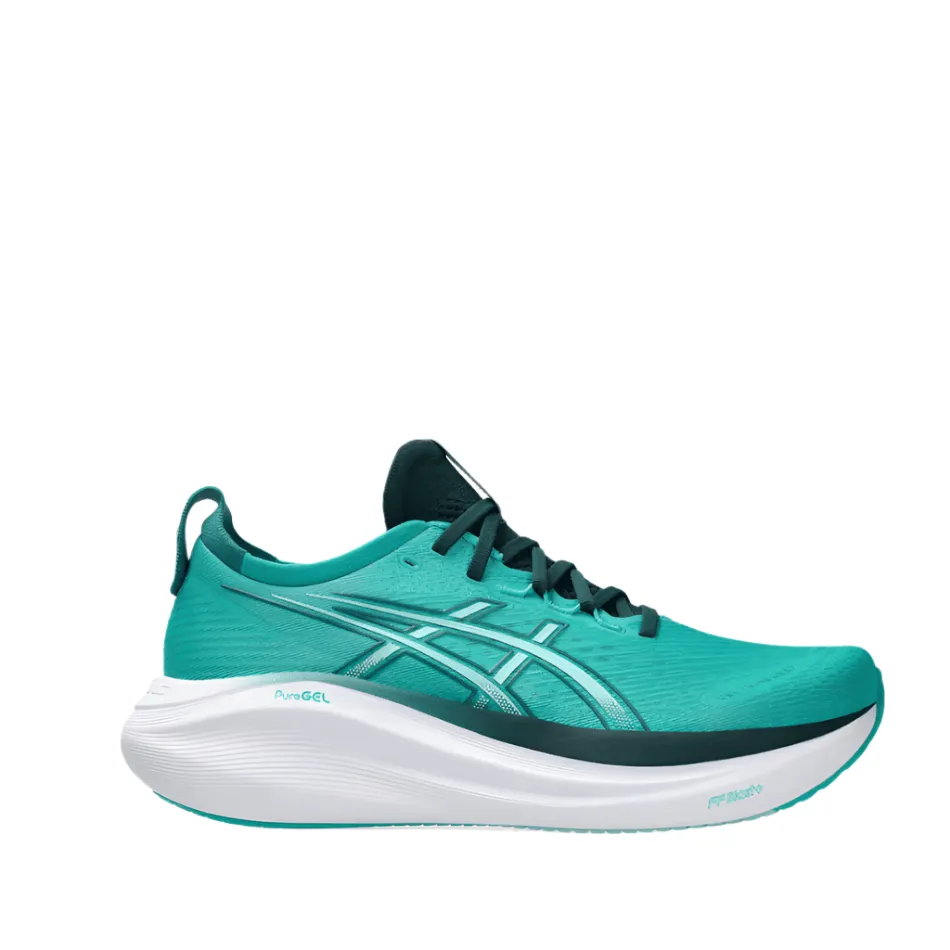 Asics Men's GEL-NIMBUS 27 Running Shoes in Wave Teal/Saxon Green SS25