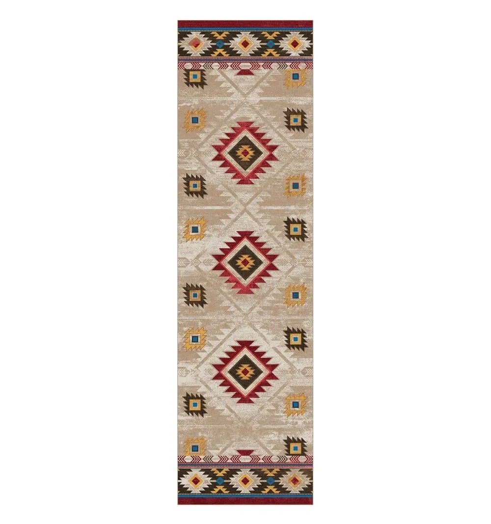 Aztec Whiskey River Rug in Beige