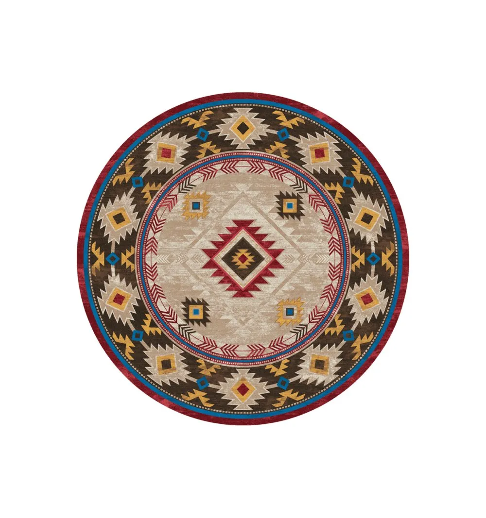 Aztec Whiskey River Rug in Beige