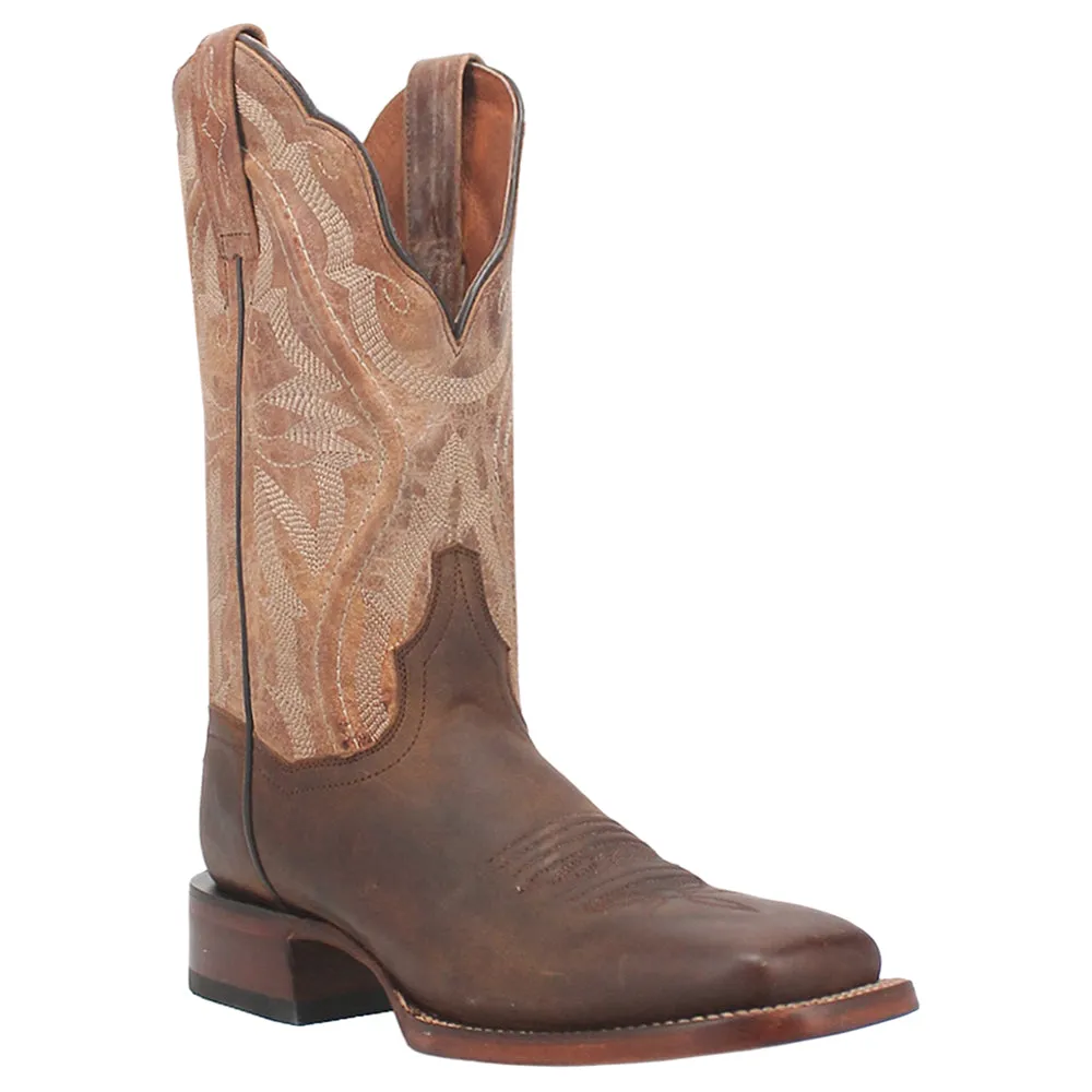 Babs Leather Embroidery Square Toe Cowboy Boots