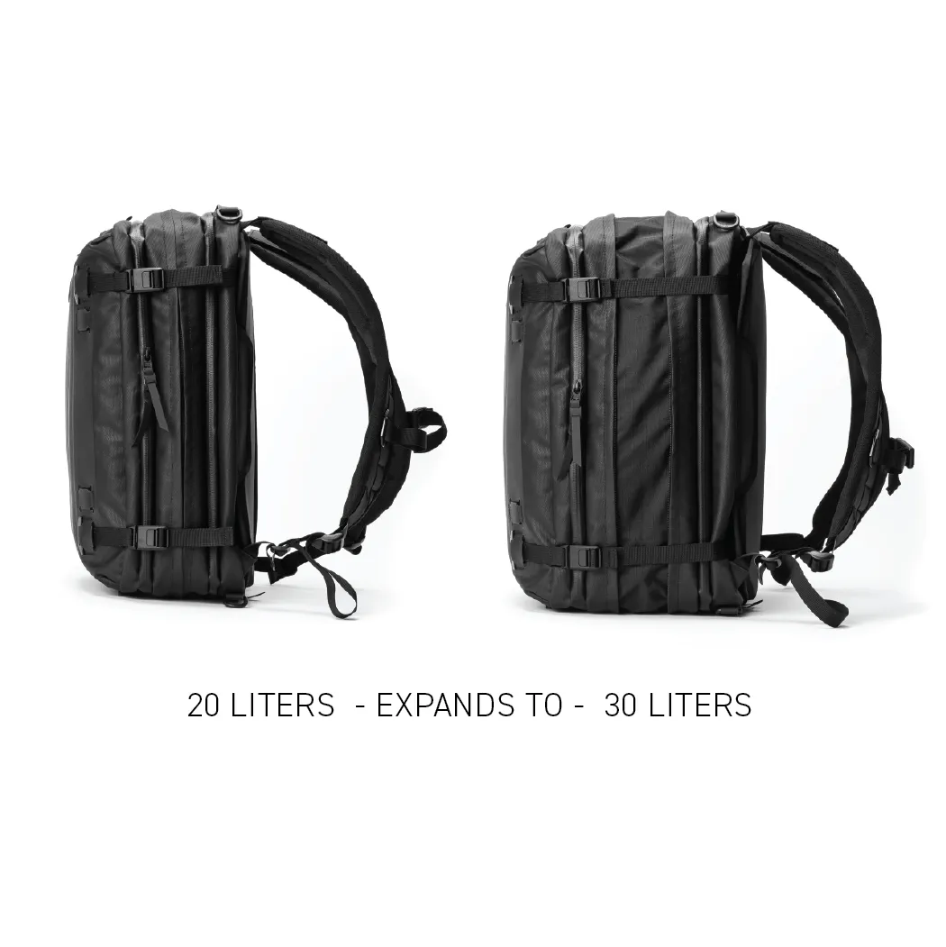 Black Ember Forge | 20-30L Expandable 3-Way Commuter Pack