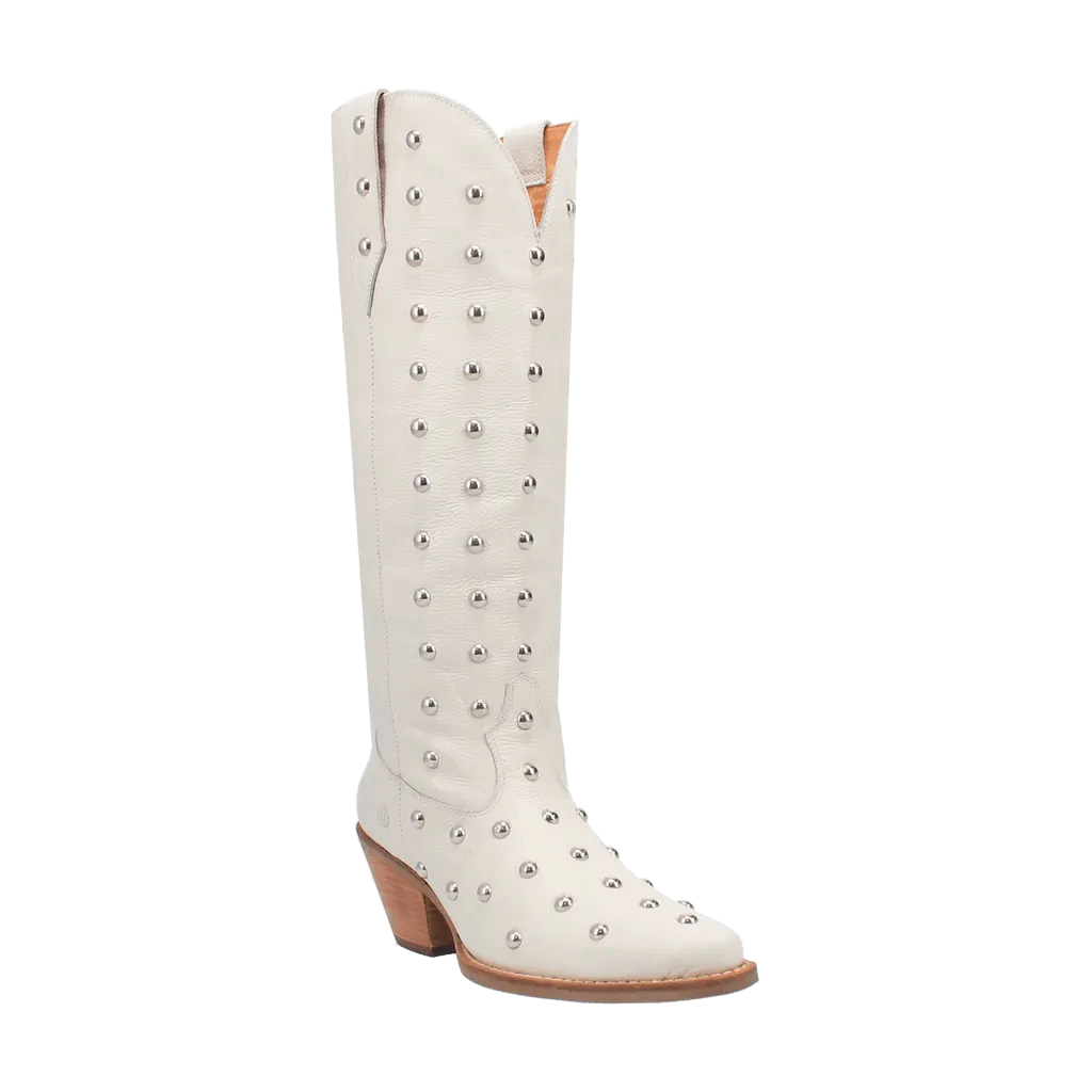 Broadway Bunny White Leather Boot (DS)