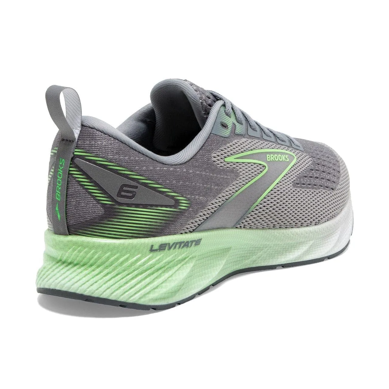 Brooks Levitate 6 (Men's) - Primer Grey/Neon Green