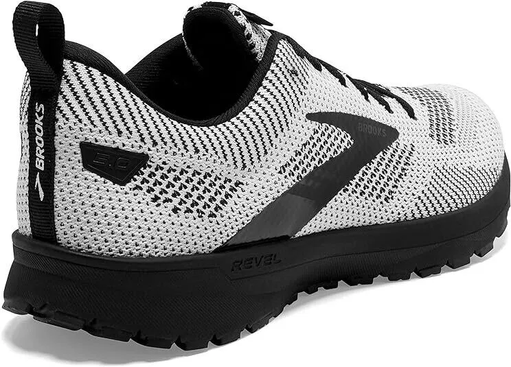 Brooks Revel 5 110374-1D-121 Men's Black/White Low Top Road Running Shoes RJ155