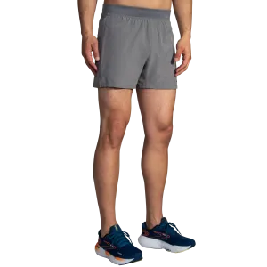 Brooks | Sherpa 5" Shorts | Men's | Heather Charcoal