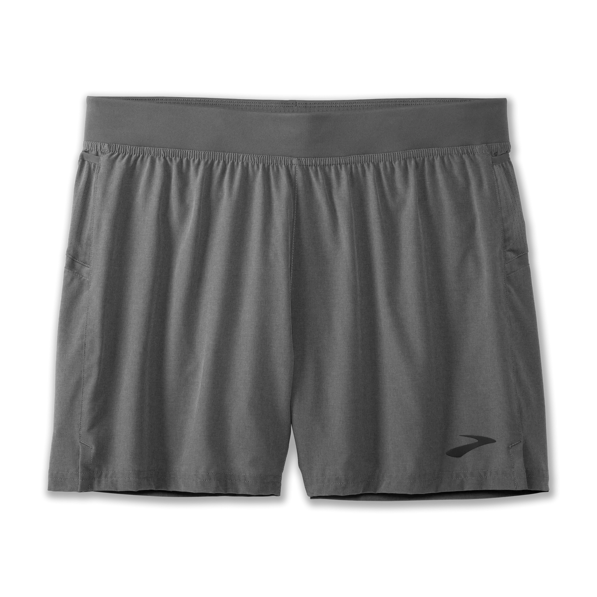 Brooks | Sherpa 5" Shorts | Men's | Heather Charcoal