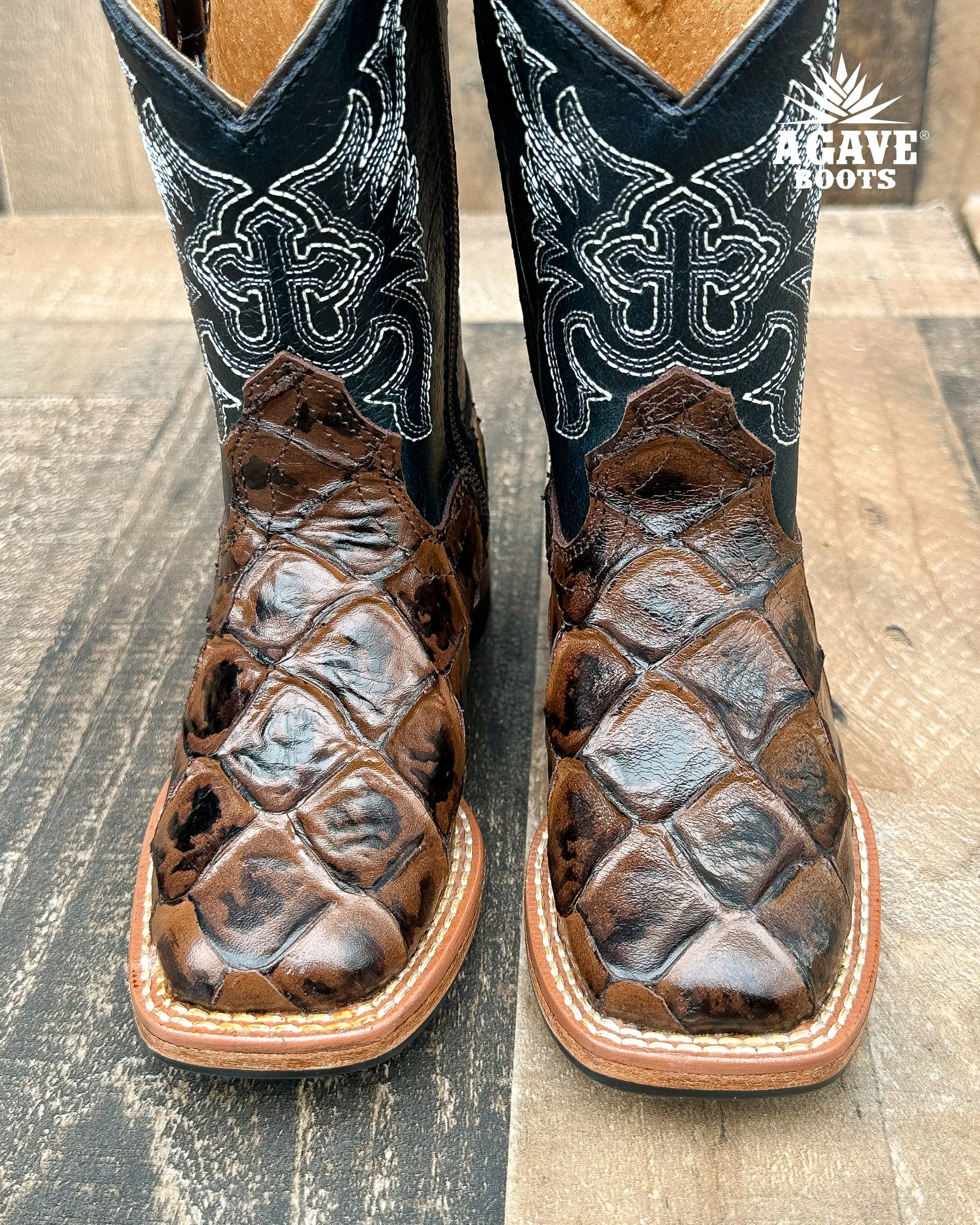 BROWN FISH | KIDS BOYS TODDLER WESTERN COWBOY BOOTS