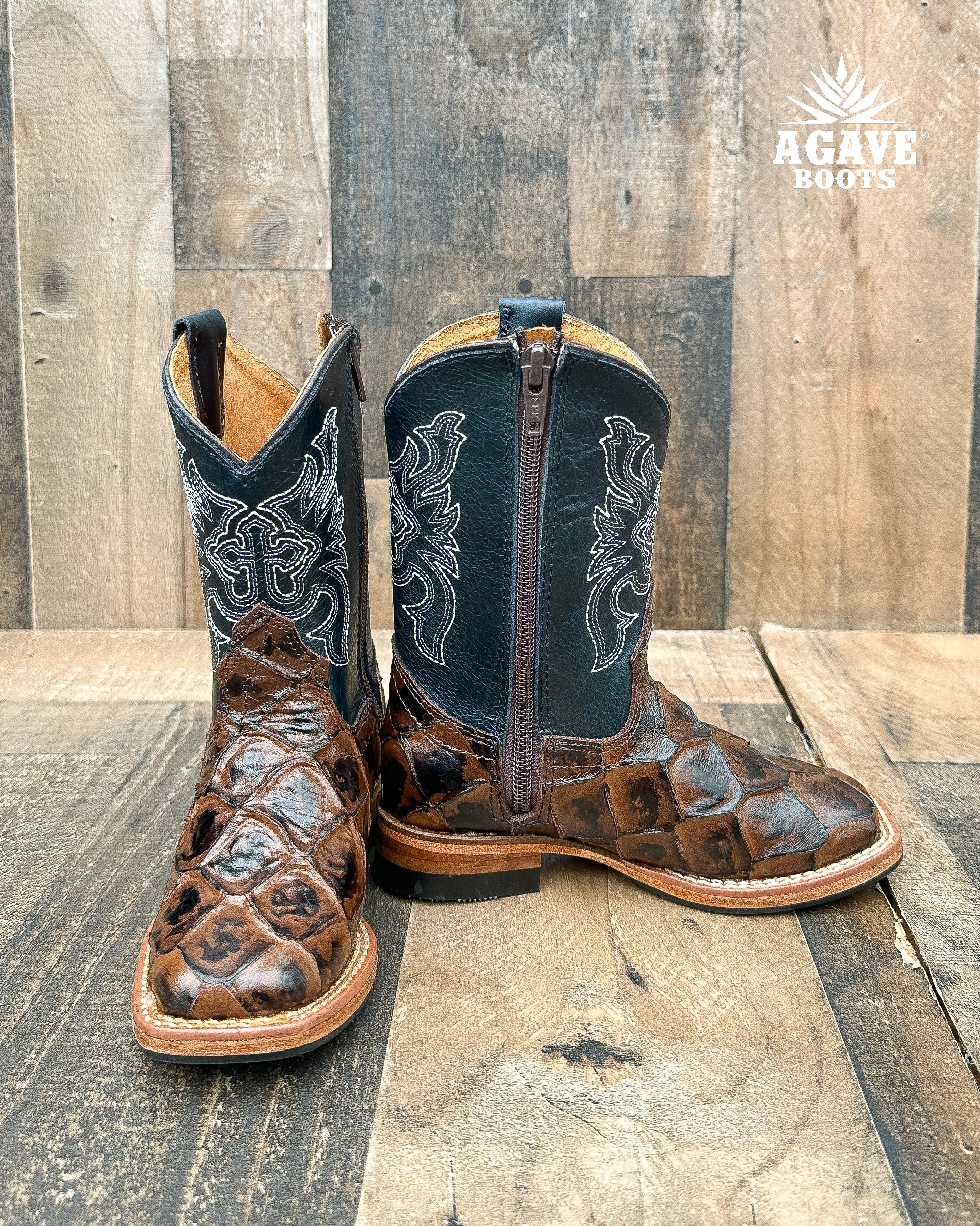 BROWN FISH | KIDS BOYS TODDLER WESTERN COWBOY BOOTS