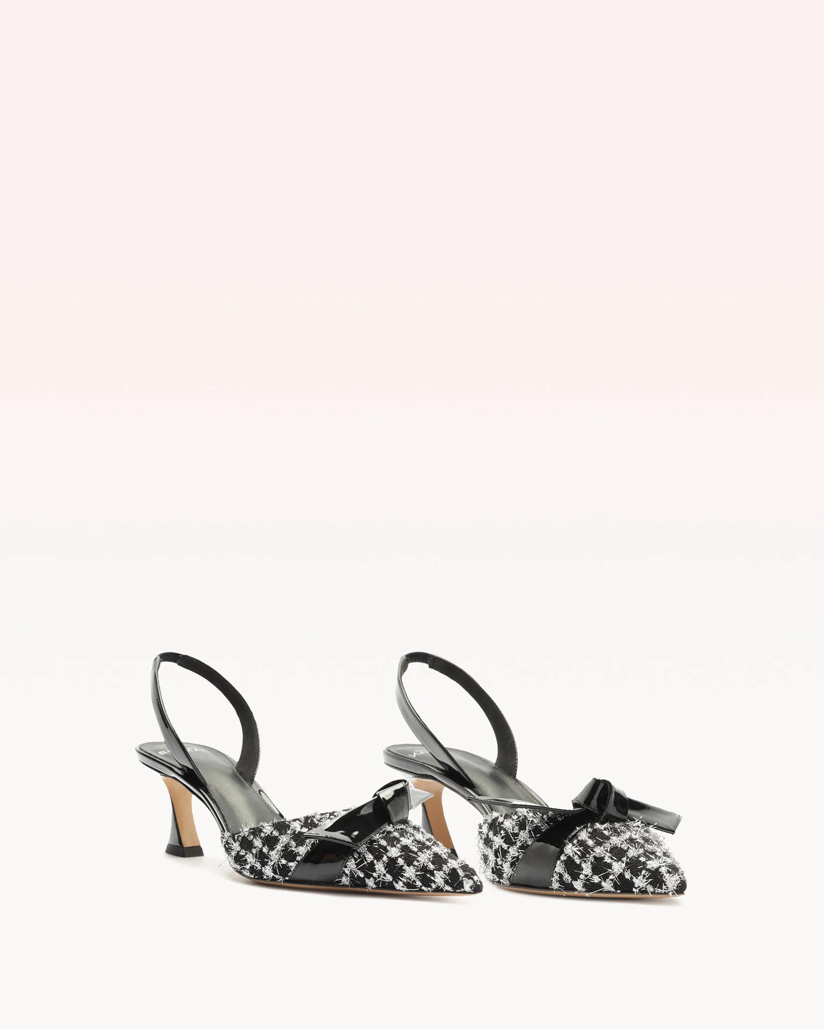 Clarita Bell Slingback 60 Tweed Black