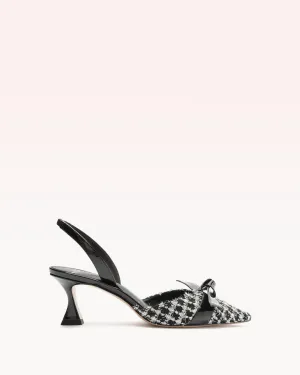 Clarita Bell Slingback 60 Tweed Black