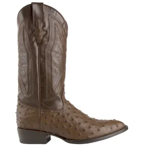 Colt Ostrich Embroidered Square Toe Cowboy Boots