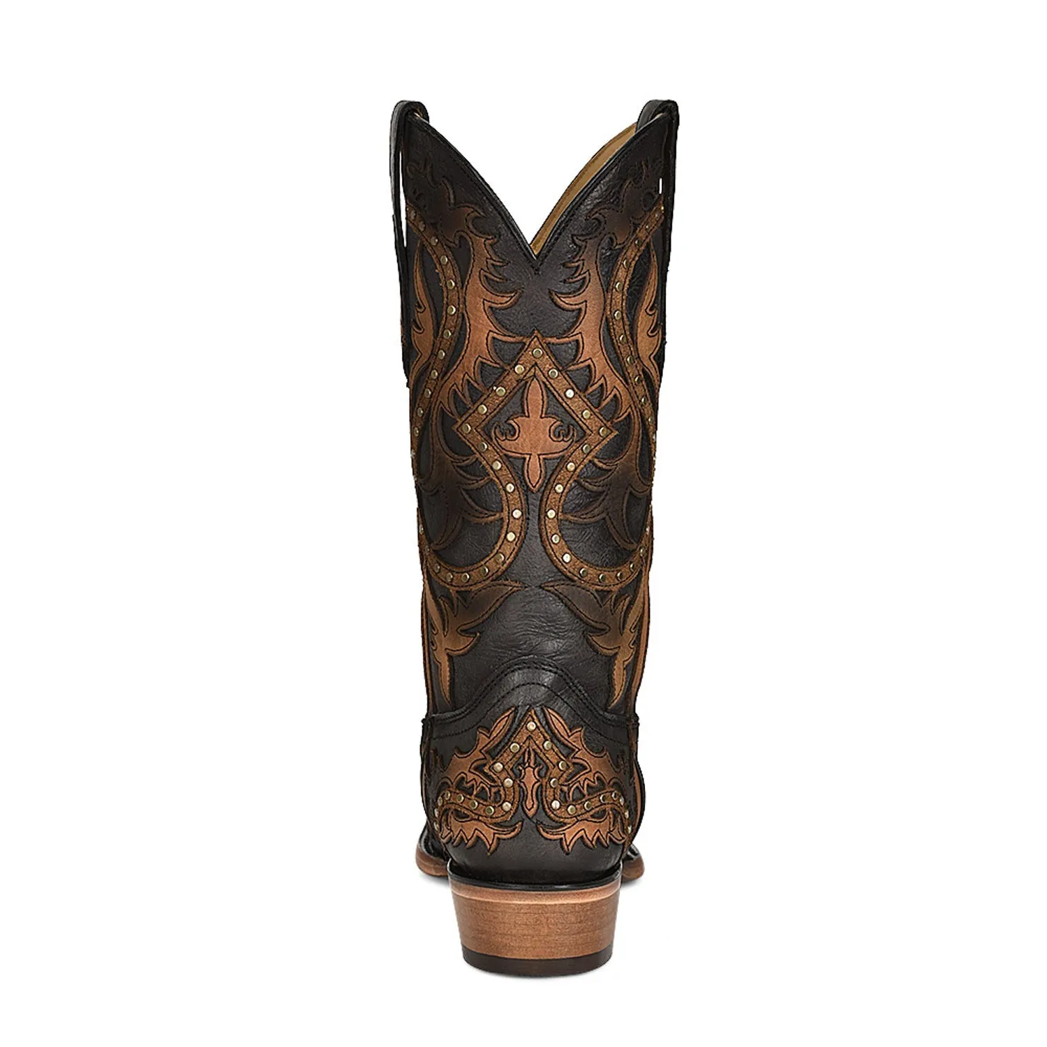 Corral Mens C3989 Black Leather Overlay Cowboy Boots