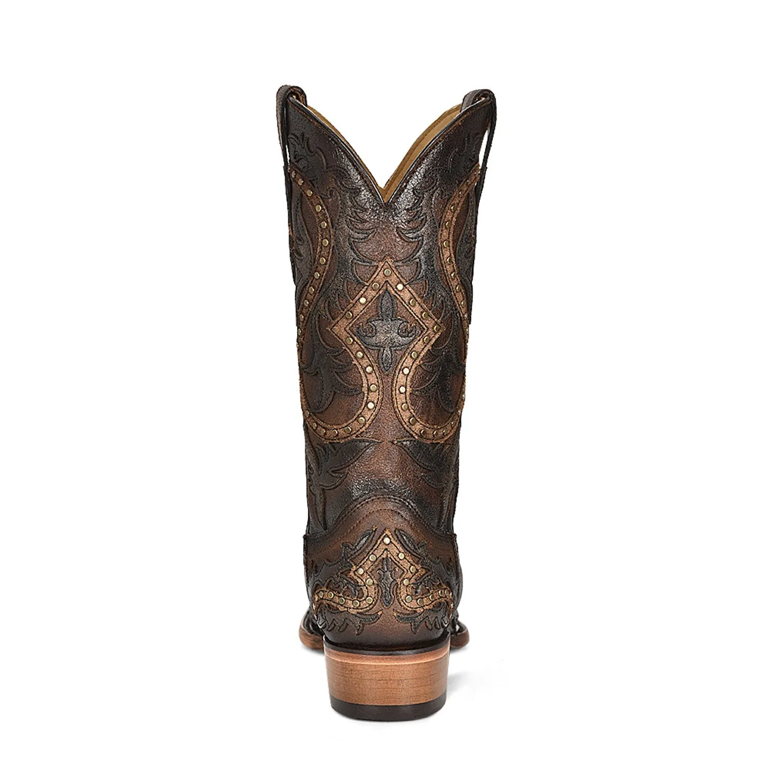 Corral Mens C3990 Brown Leather Overlay Cowboy Boots