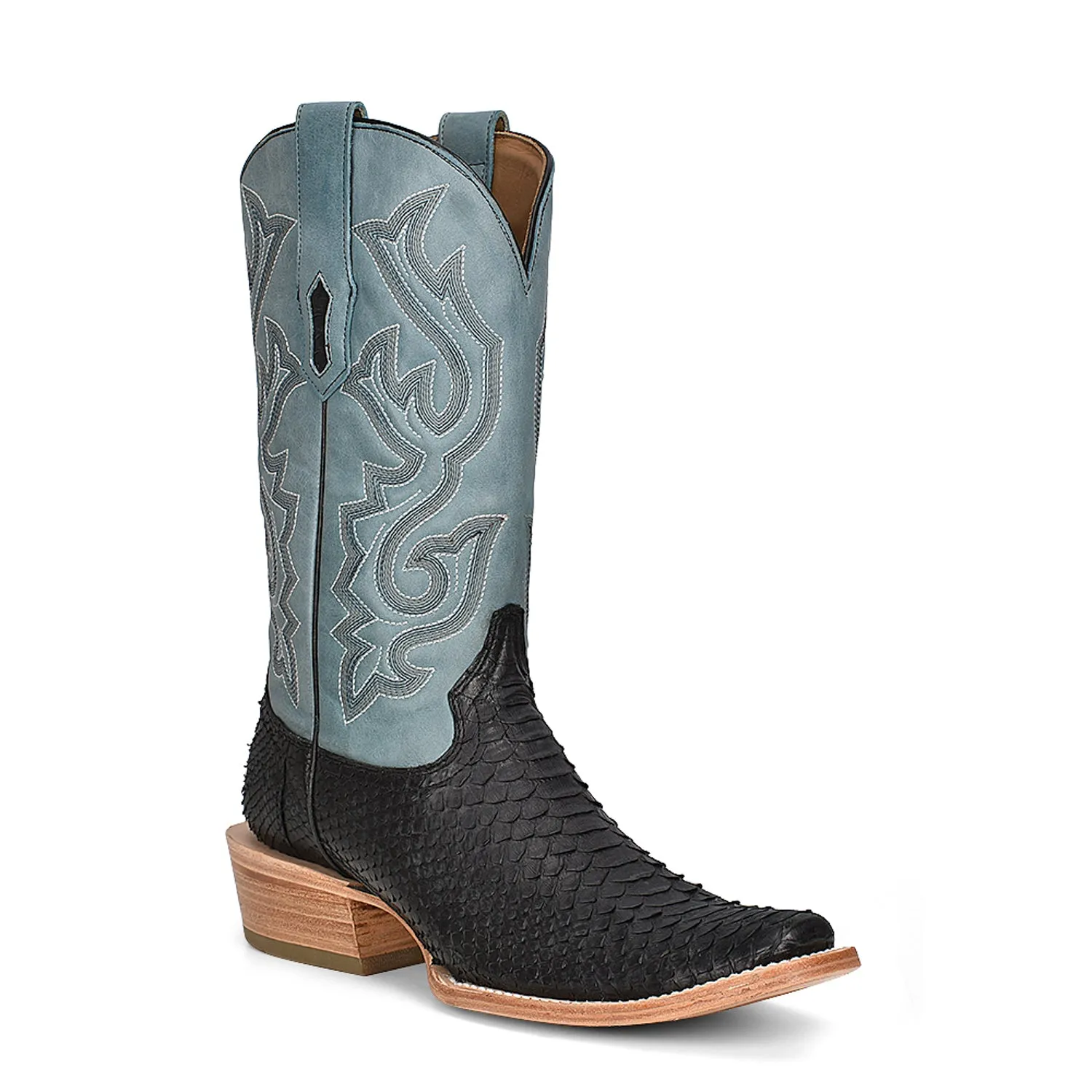 Corral Mens Python Cowboy Boots Snake Black/Blue