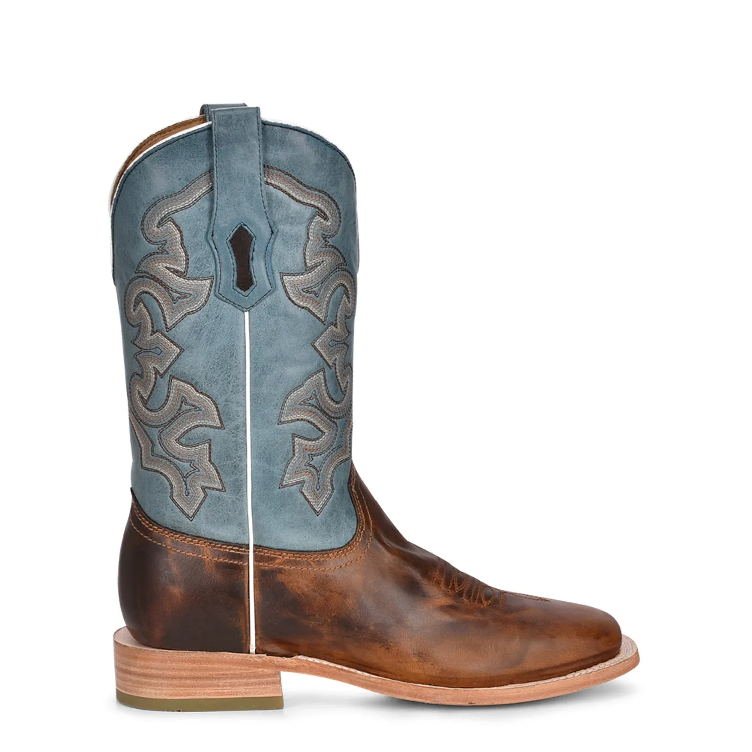 Corral Mens Western Cowboy Boots Leather Blue/Tan