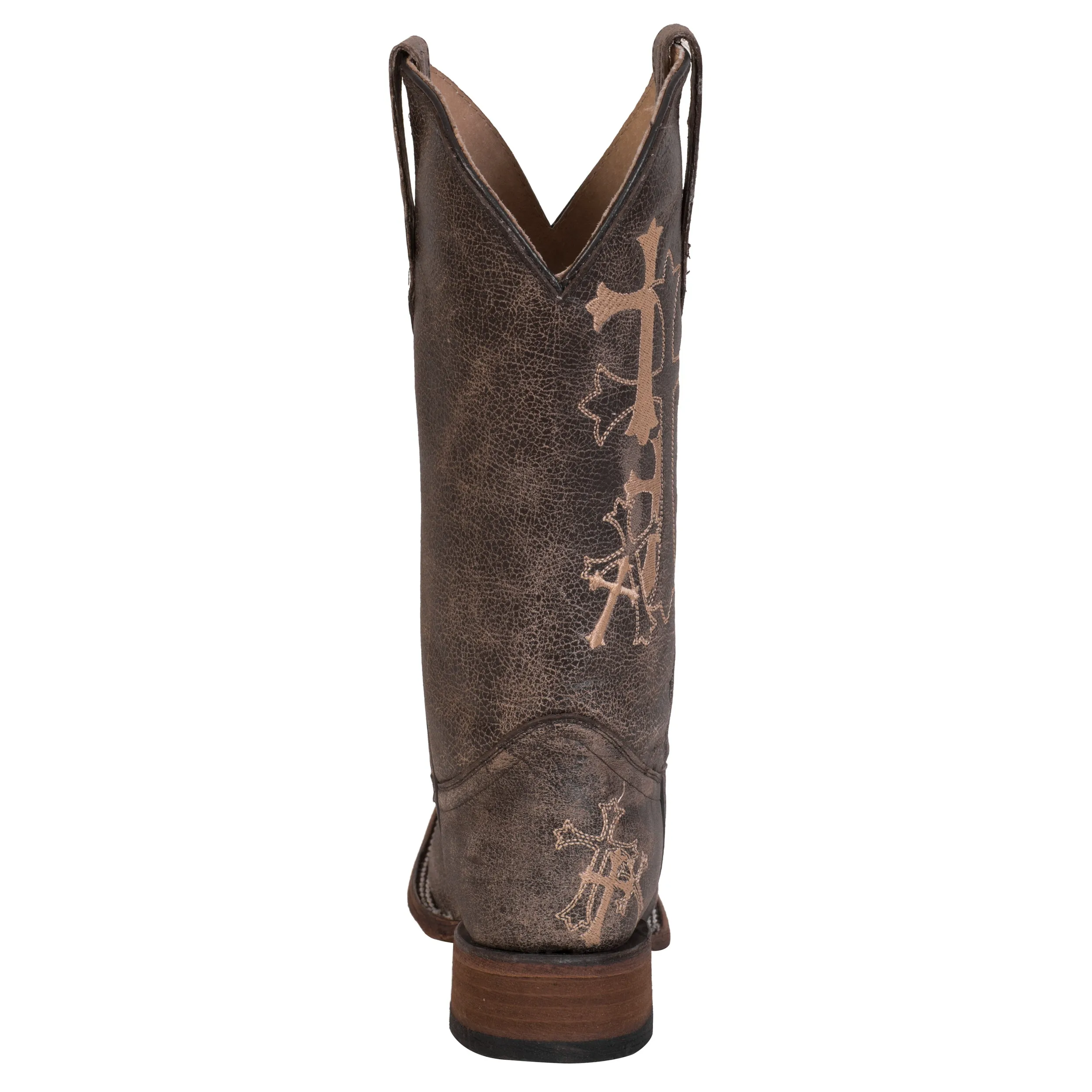 Corral Urban Ladies Embroidery Brown Cowhide Leather Cowgirl Boots