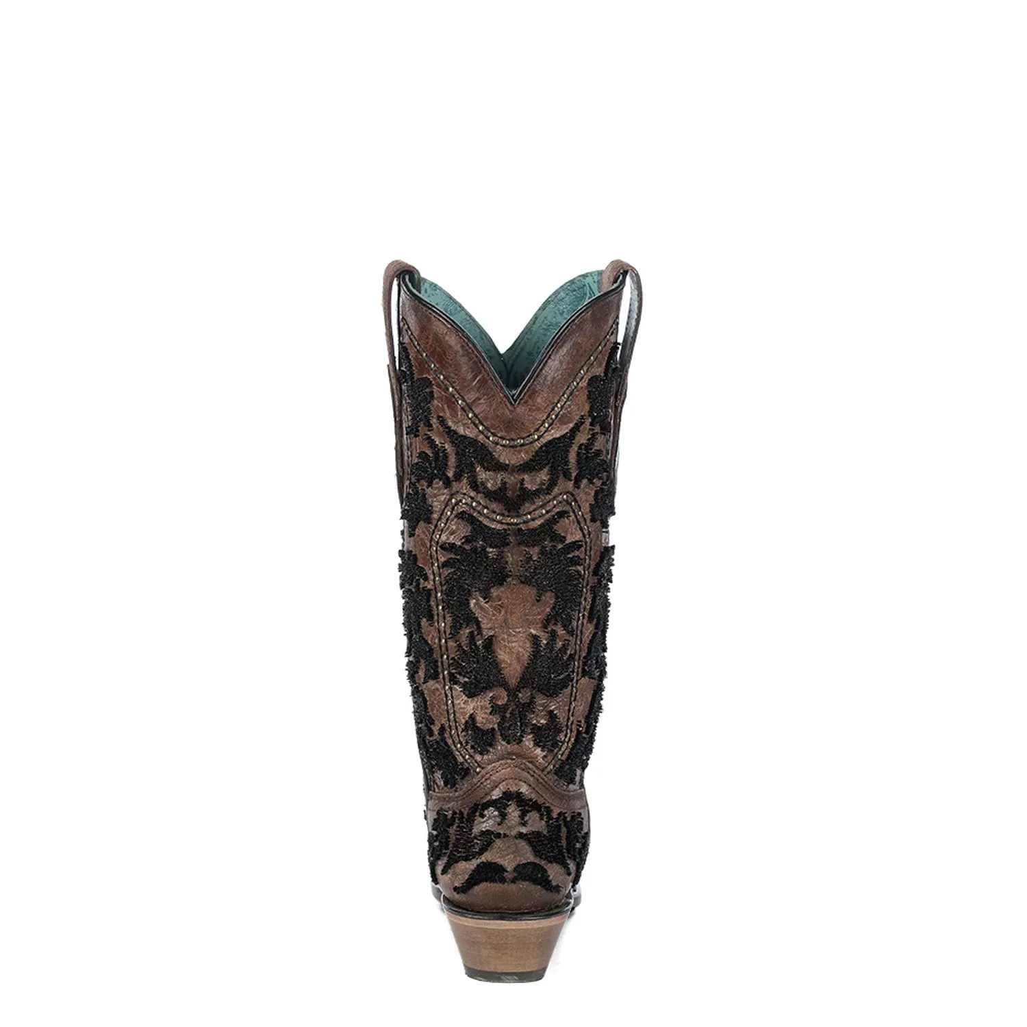 Corral Womens 3D Bristle Crackled Snip Toe Cognac Cowhide 13in Cowboy Boots