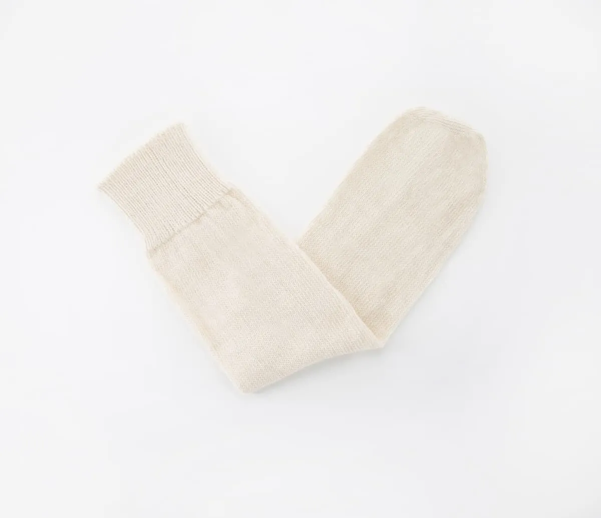 Cream White Alpaca Undyed Socks  - Made in Britain