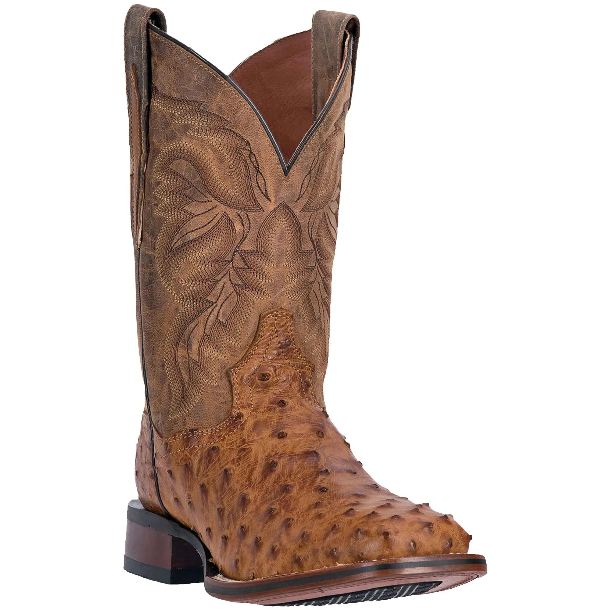 Dan Post Alamosa -Mens Ostrich Skin Leather Cowboy Boots