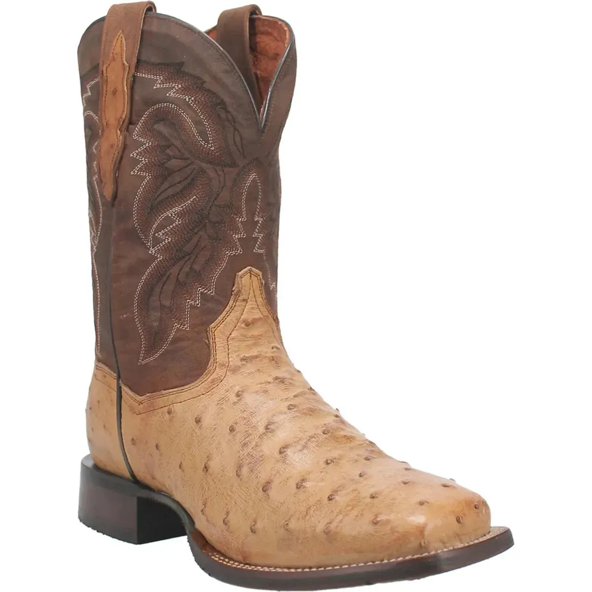 Dan Post Alamosa -Mens Ostrich Skin Leather Cowboy Boots