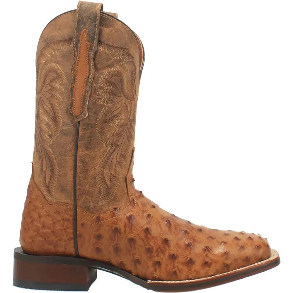 Dan Post Alamosa -Mens Ostrich Skin Leather Cowboy Boots