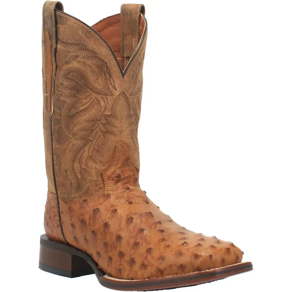 Dan Post Alamosa -Mens Ostrich Skin Leather Cowboy Boots