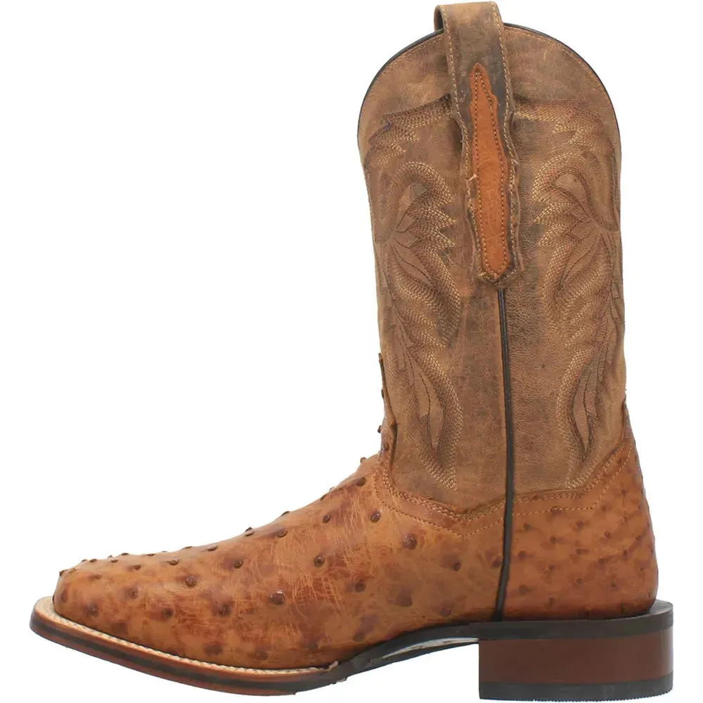 Dan Post Alamosa -Mens Ostrich Skin Leather Cowboy Boots