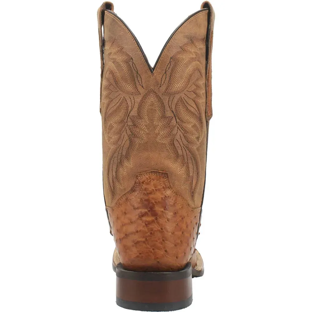 Dan Post Alamosa -Mens Ostrich Skin Leather Cowboy Boots