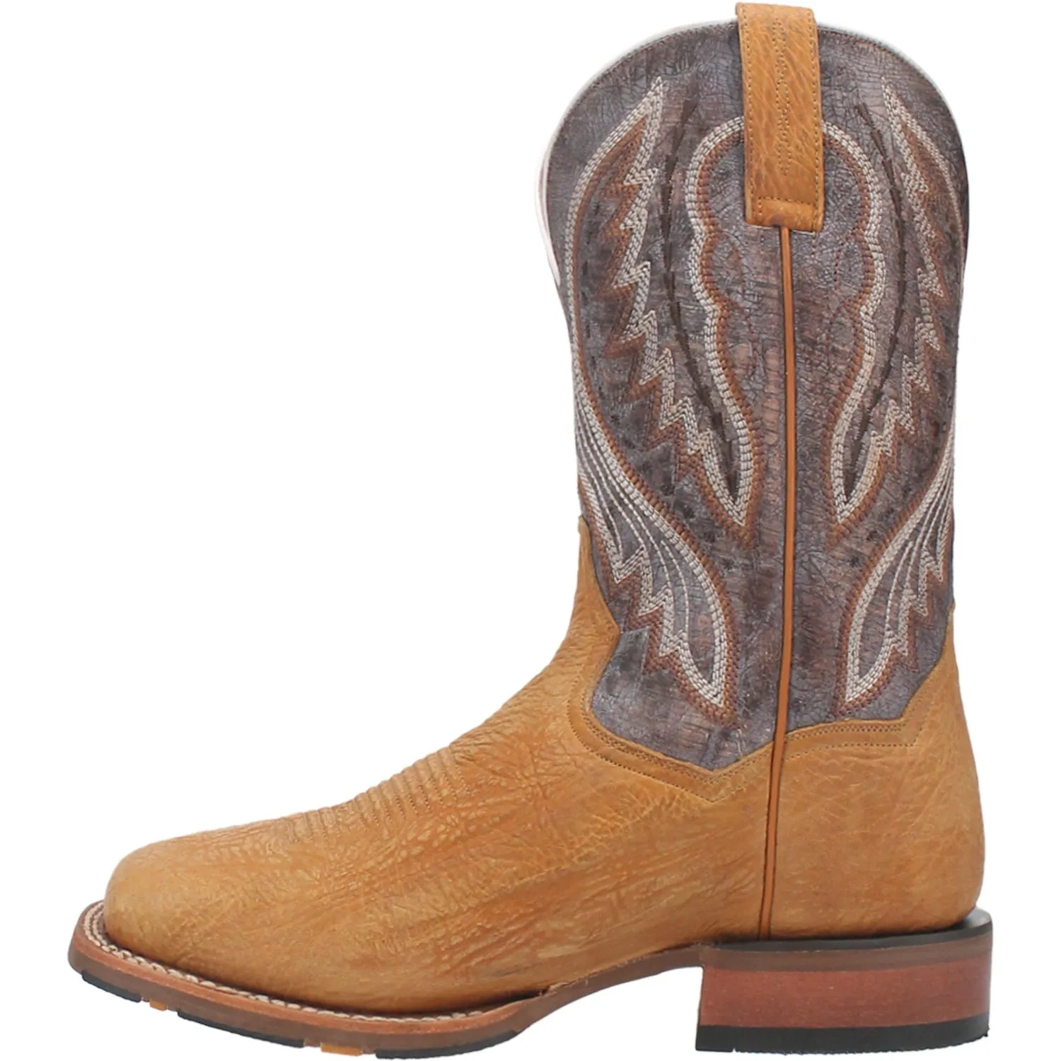 Dan Post Mens Dugan Camel Bison Leather Cowboy Boots