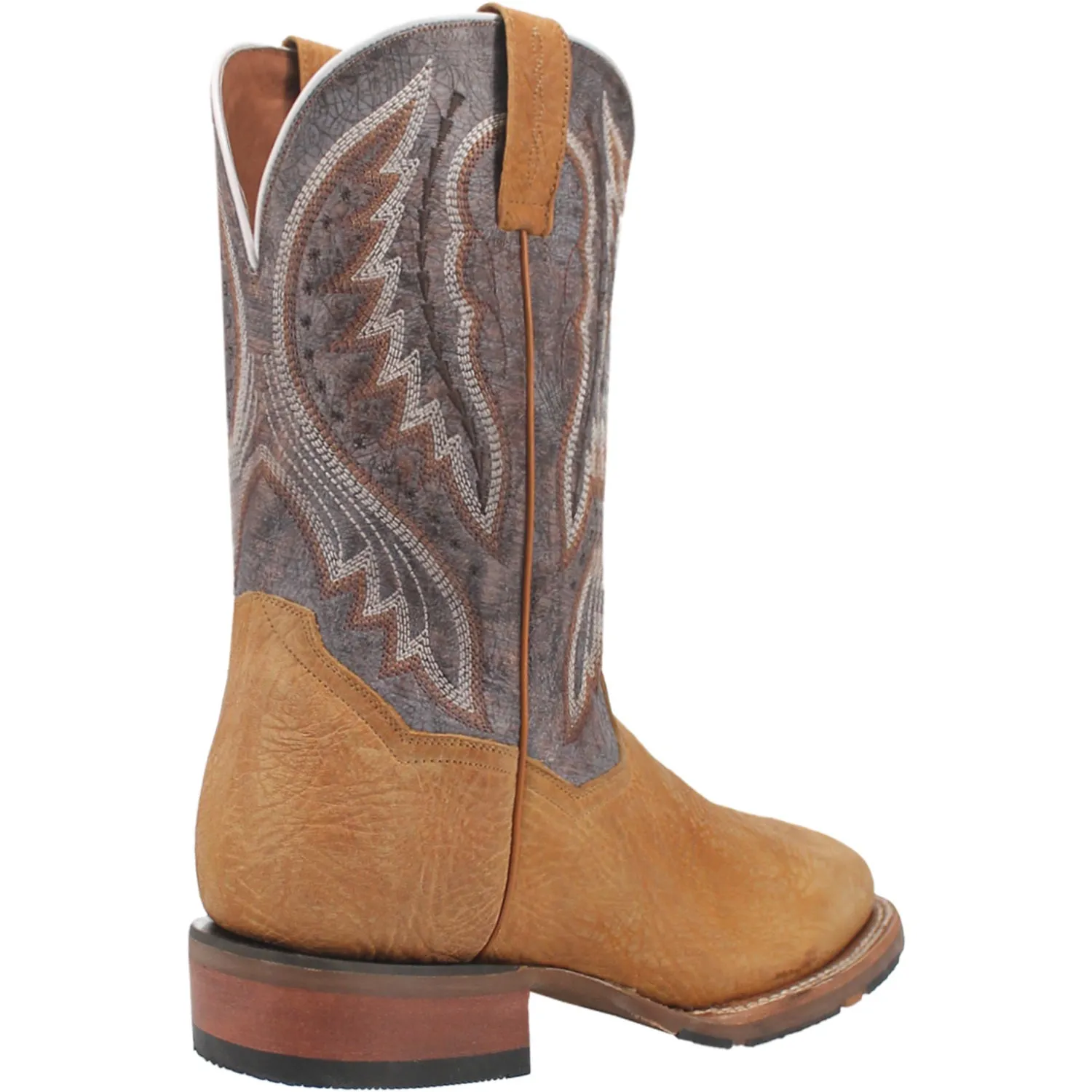 Dan Post Mens Dugan Camel Bison Leather Cowboy Boots