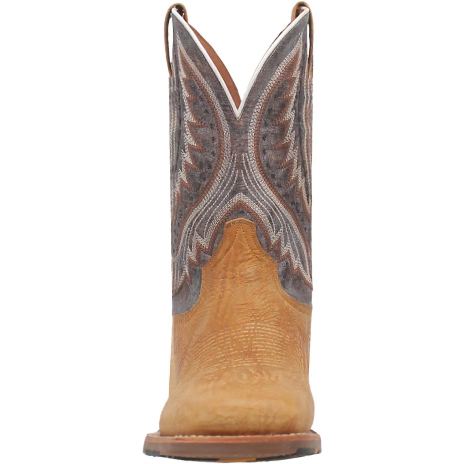 Dan Post Mens Dugan Camel Bison Leather Cowboy Boots