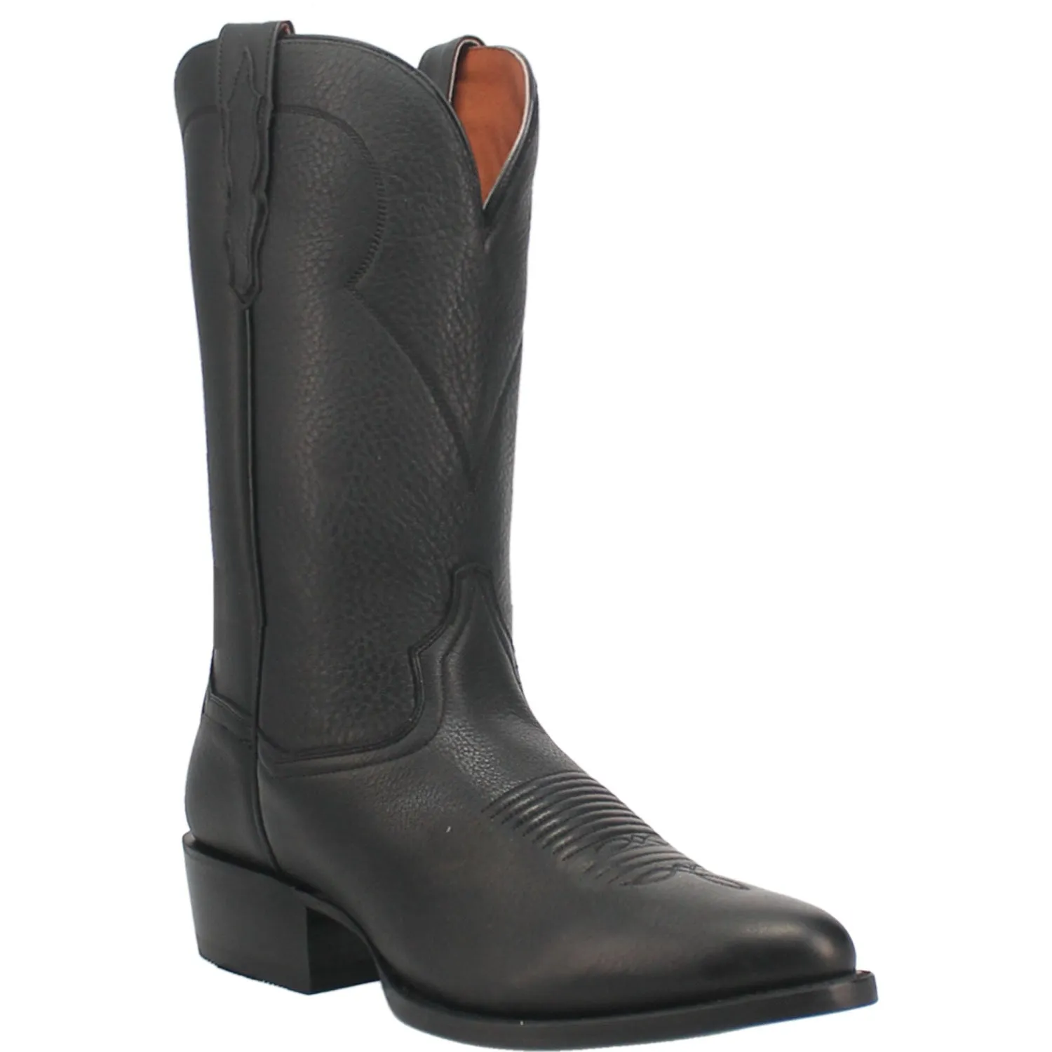 Dan Post Mens Pike Black Leather Cowboy Boots