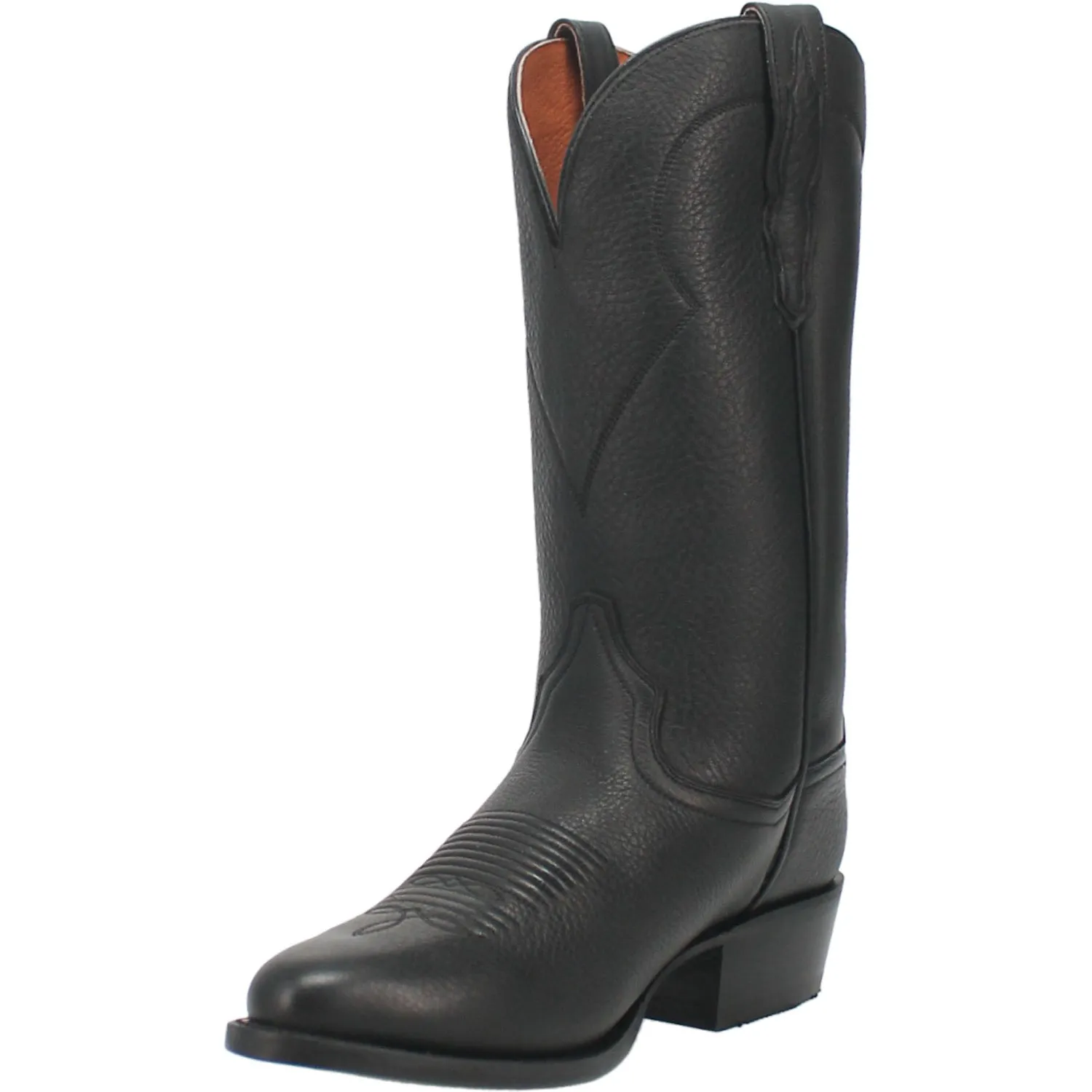 Dan Post Mens Pike Black Leather Cowboy Boots