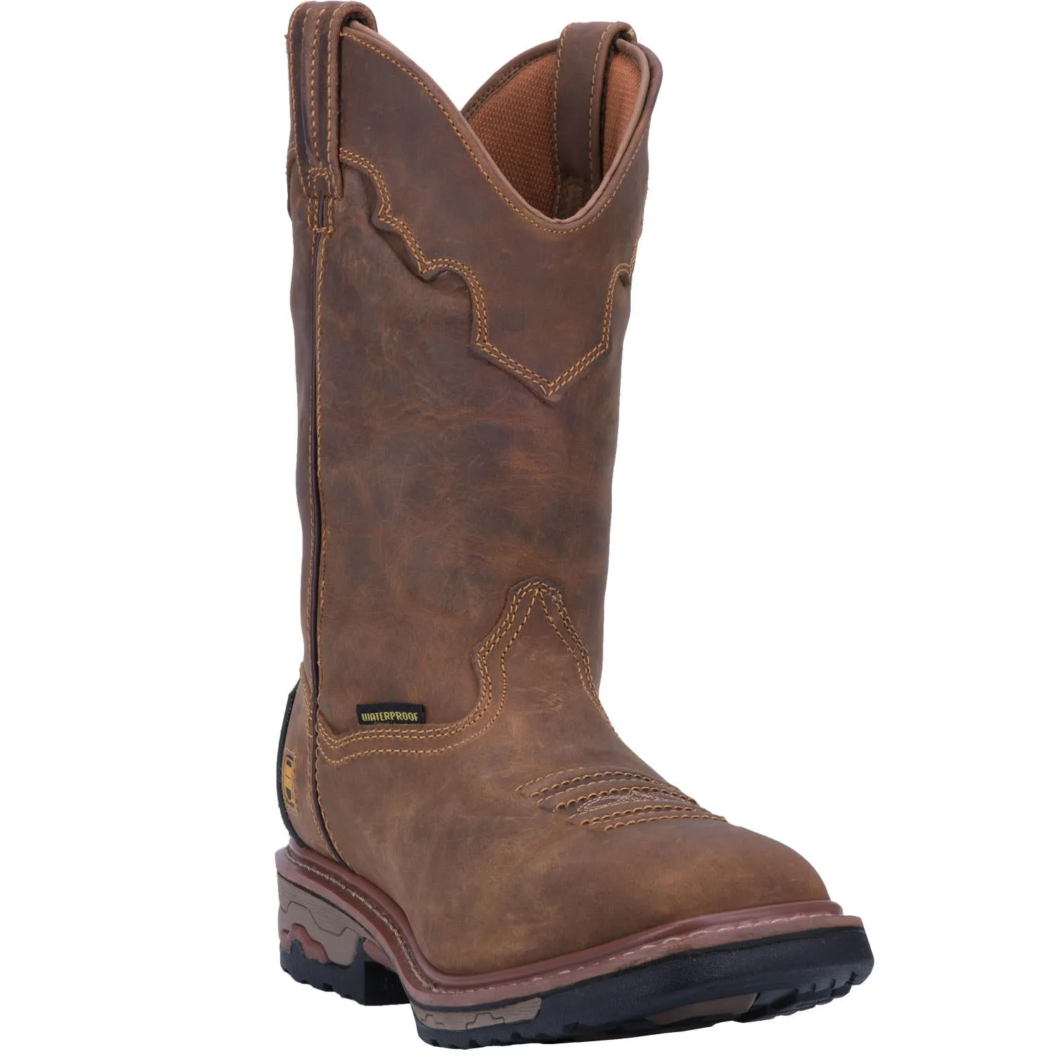 Dan Post Men's Tan Blayde Waterproof Round Toe Western Work Boots