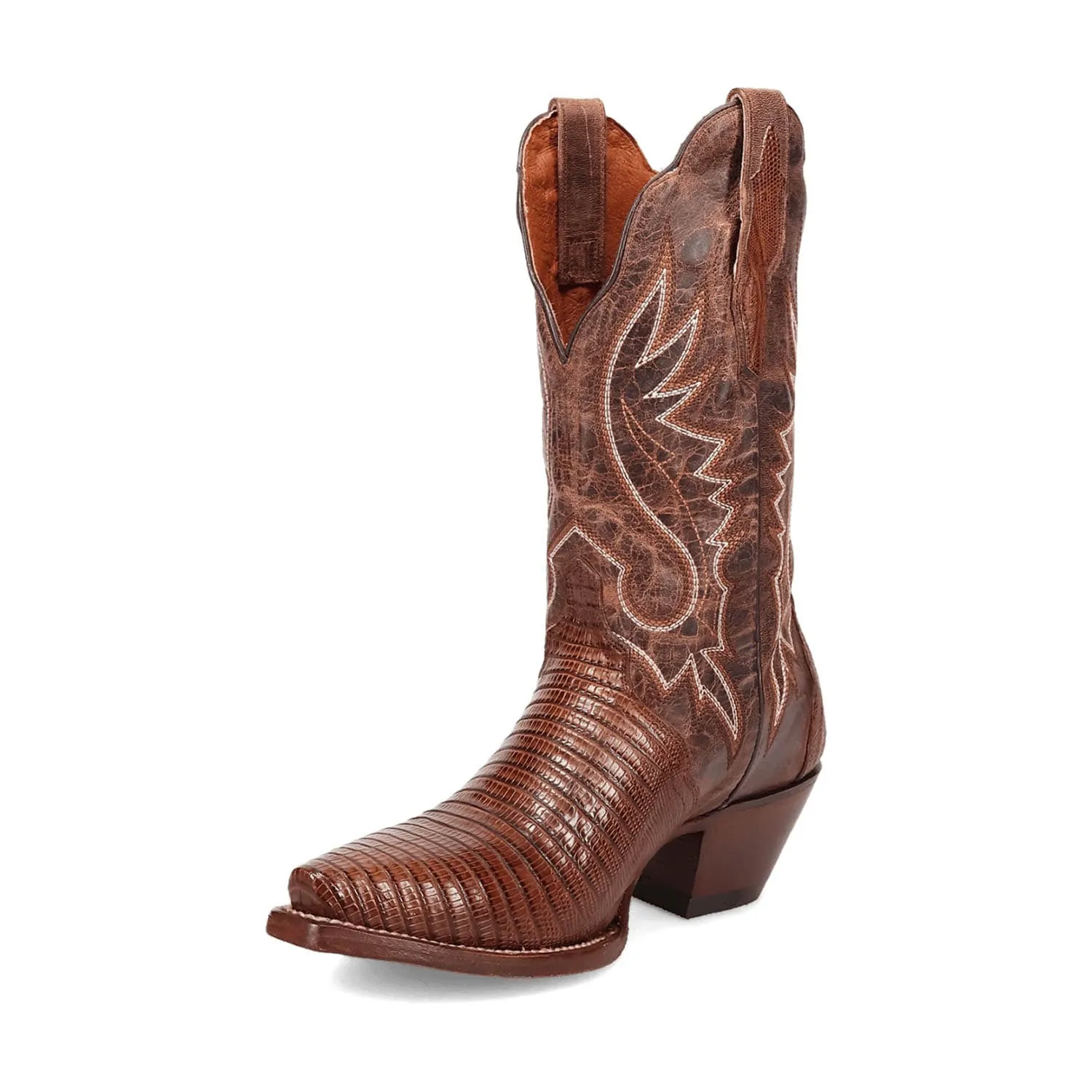 Dan Post Womens Celine Chocolate Lizard Cowboy Boots