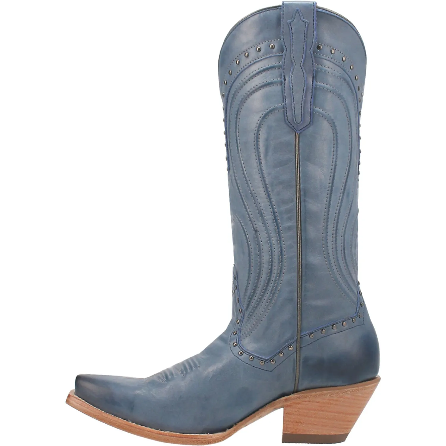 Dan Post Womens Donnah Blue Leather Cowboy Boots 9.5 M