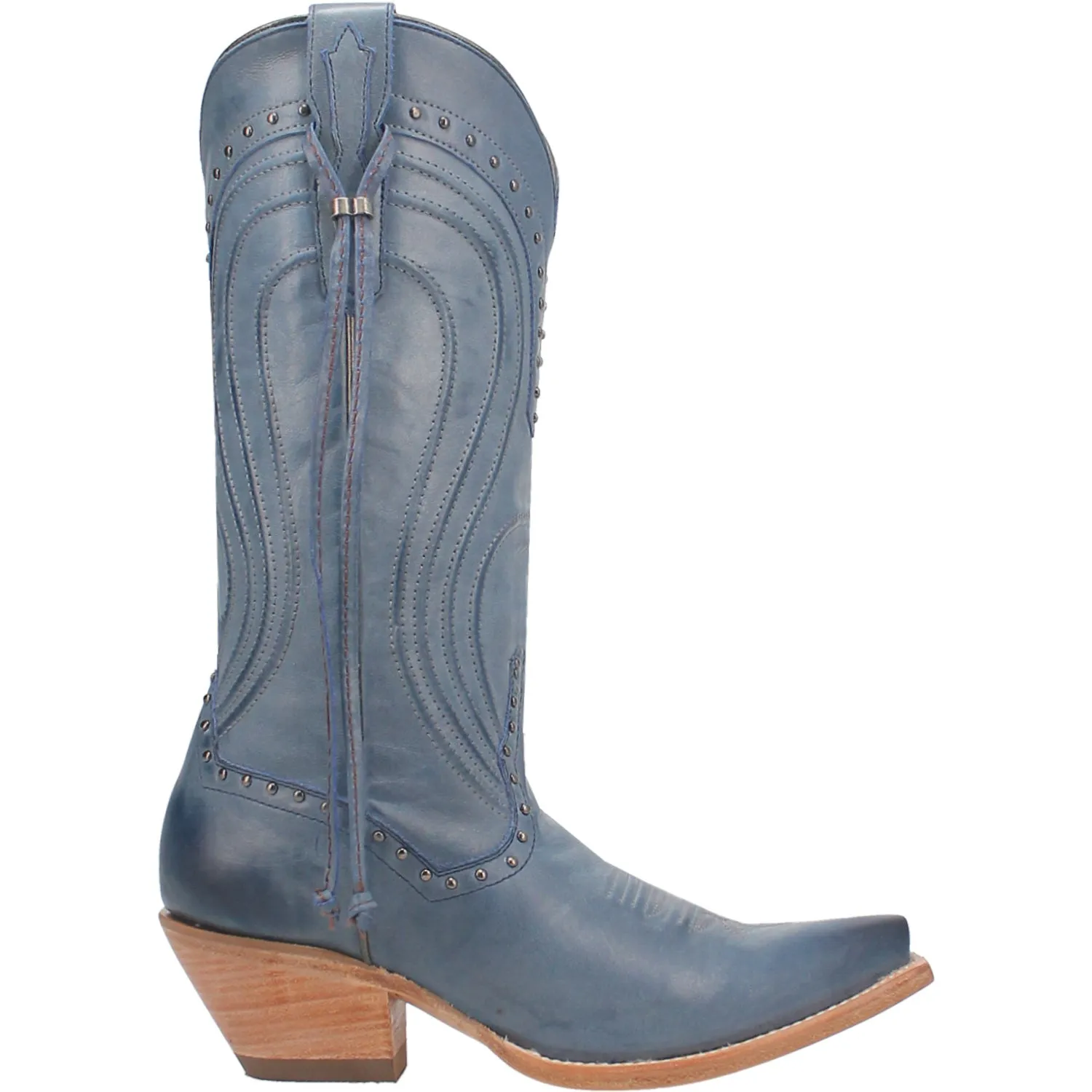 Dan Post Womens Donnah Blue Leather Cowboy Boots 9.5 M