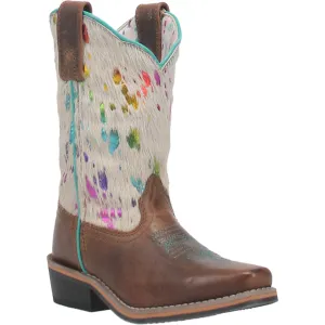 Dan Post Youth Girls Rumi Cowboy Boots Leather White