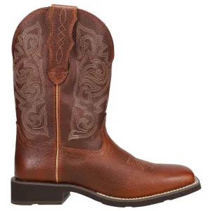 Delilah StretchFit Embroidery Square Toe Cowboy Boots