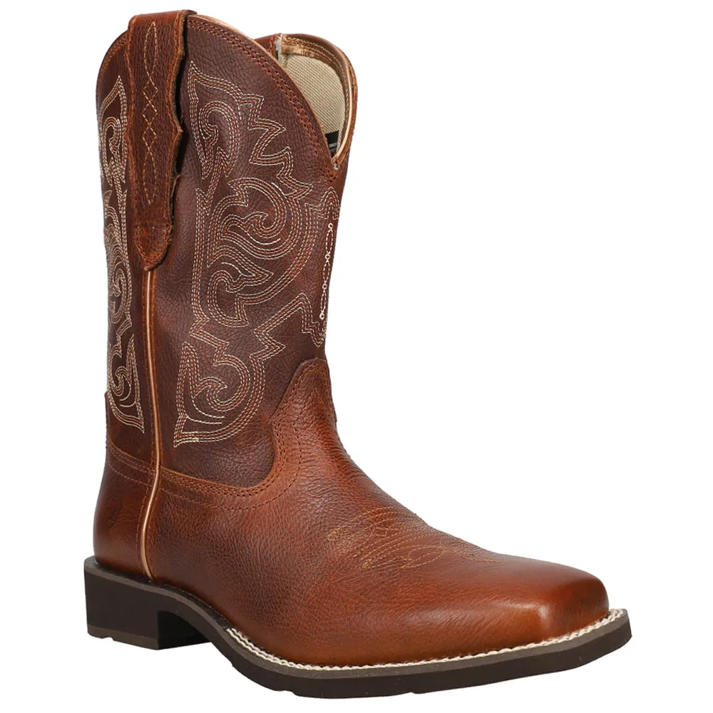 Delilah StretchFit Embroidery Square Toe Cowboy Boots