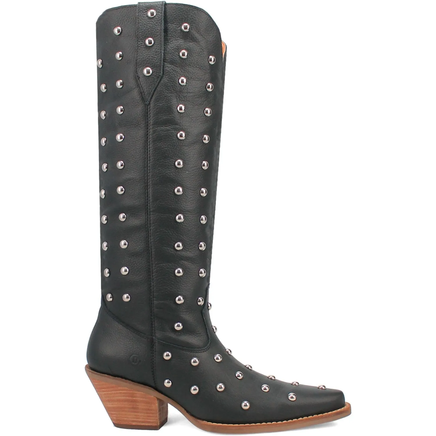 Dingo Women's Broadway Bunny Black Leather Snip Toe Boot DI155