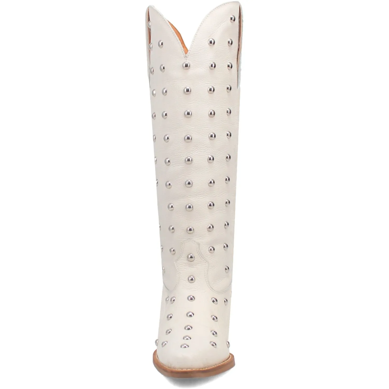 Dingo Women's Broadway Bunny White Leather Snip Toe Boot DI155